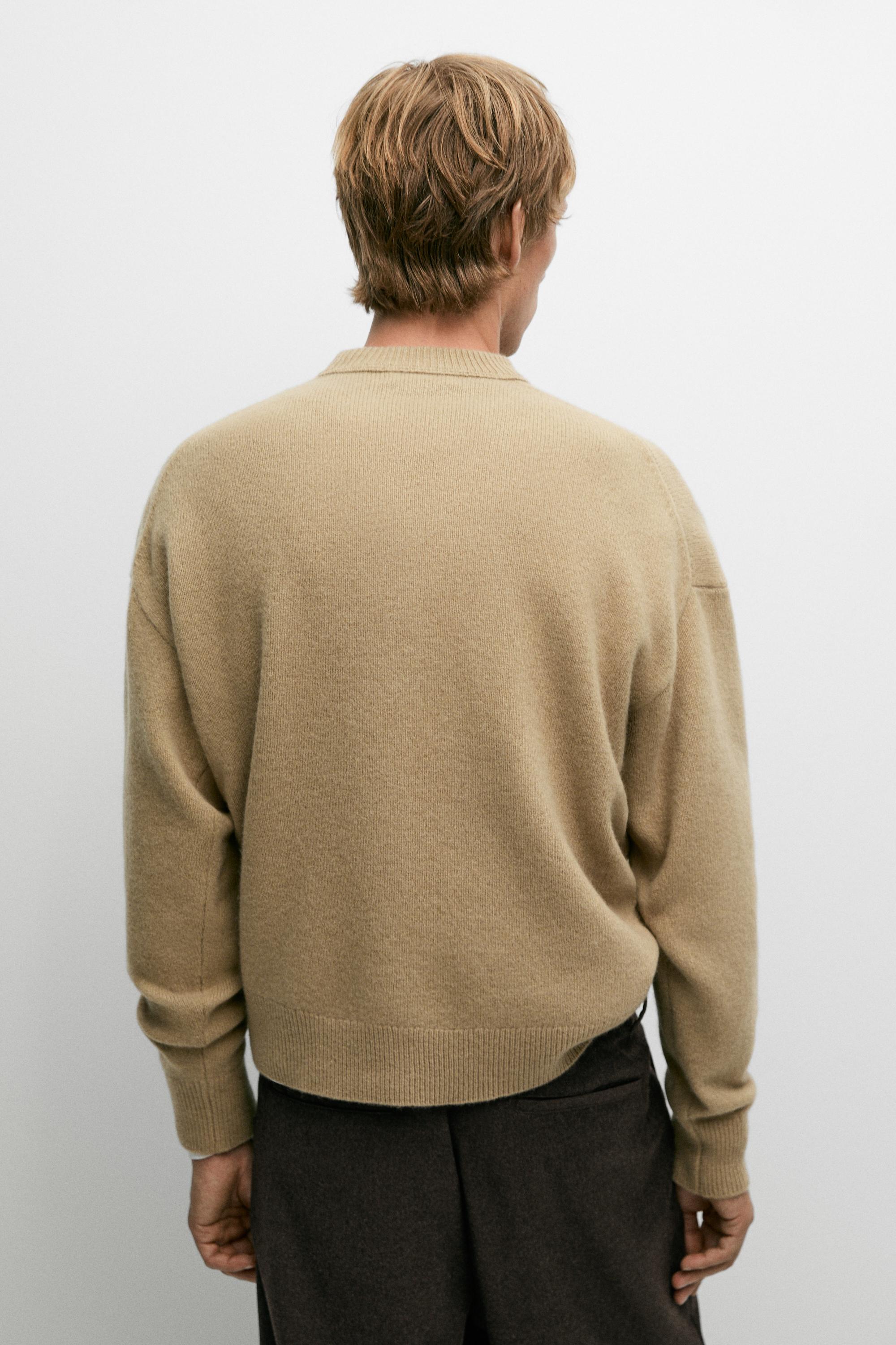 Pull en maille 100 % laine à col rond